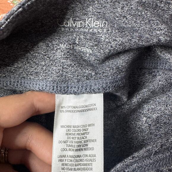 Calvin Klein Performance Heathered Dark Gray Leggings Size Large - Picture 6 of 7